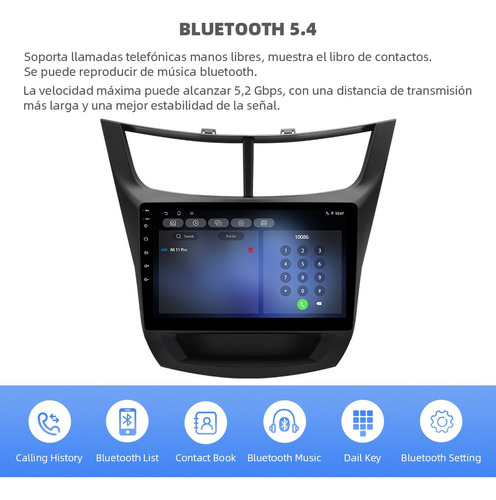 Cj-cj-para Estéreo 4+64 G 4k Chevrolet Aveo 2018-2022 Wifi6