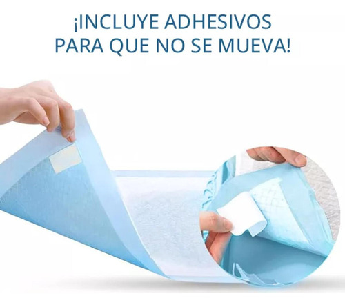 Sábanas Desechables Para Perros Lisa Azul 60x60 Cm 40u