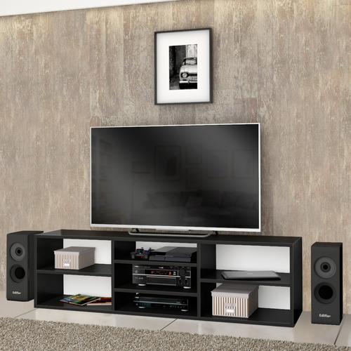 Rack Minimalista Para Tv Moderno Con Estantes