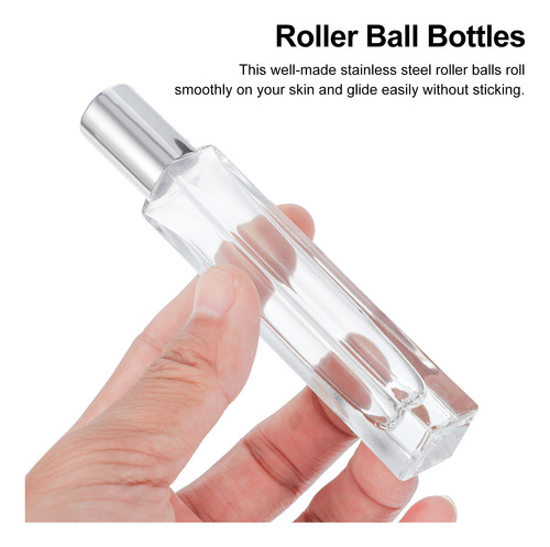 Botellas Enrollables De Perfume Vacías De Vidrio De 10 Ml, 5