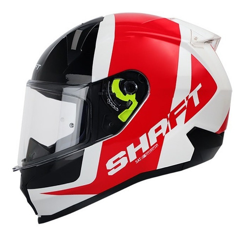 Casco Integral Shaft 560 Rollax Blan-rjo Visor Transparente Color Blanco Brillo/Rojo Tamaño del casco M