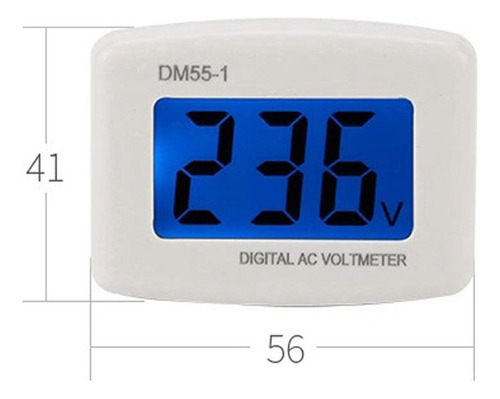 1 Medidor Eléctrico Voltaje Lcd 110v 220v Ac 80-300v Plug