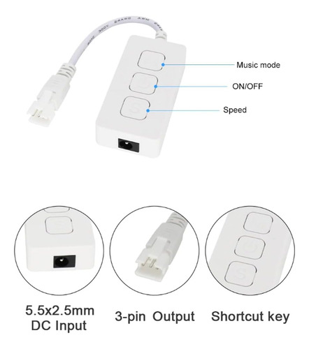 Vrabocry Sp648e Ws2811 Controlador Ws2812b Controlador Led D