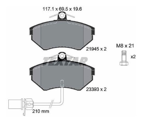 Pastilhas De Freio Diant. Audi A4 1.8 Avant 1995-2002 B5