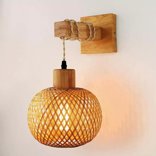 Projeto De Parede De Rattan Iluminação De Parede Casa De