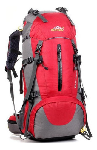 Mochila Camping De Senderismo Outdoor Trekking 455litros Color Rojo