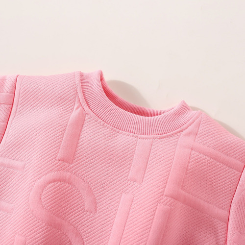 Conjunto De Rosa Sudadera Cálido Y Cómodo Para Bebé 1-4 Años Rosa 18-24 M