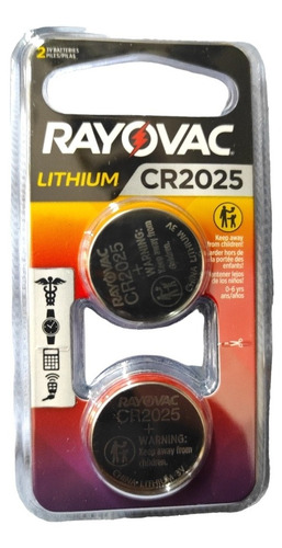 Pila Rayovac Litio Cr2025 Pack 2 