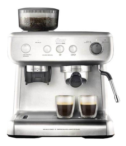 Cafetera Espresso Oster 7300 Molinillo Barista 15 Bares Inox