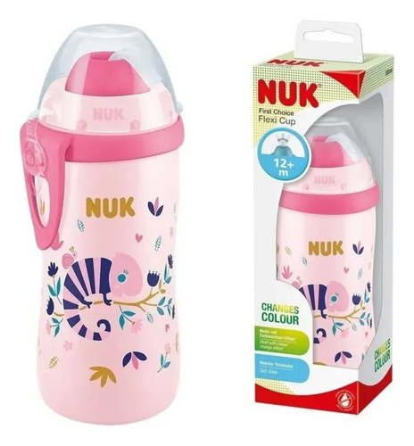 Vaso Nuk Flexi Cup Efecto Camaleon Sorbete Antiderrame +12m