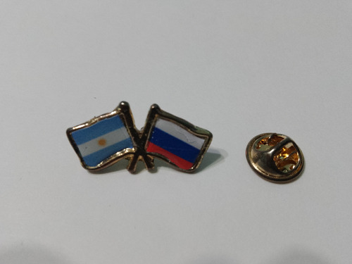 Pins Bandera Argentina Con Rusia De 2 Cms