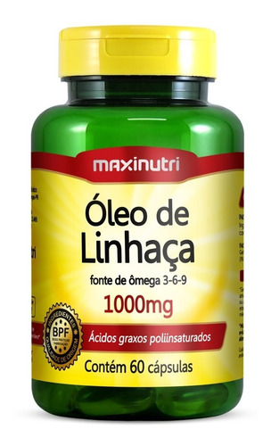 Óleo De Linhaça 60 Caps 1g - Maxinutri