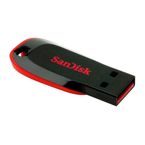 Pendrive SanDisk Cruzer Blade 64GB 2.0 negro y rojo