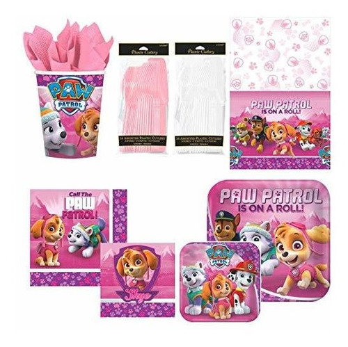 Paquetes De Fiesta - Parteepak Paw Patrol Girls Birthday Par