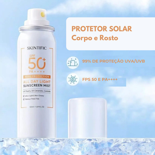 Skintific Protetor Solar Mist Fps 50 Proteção Máxima 120ml