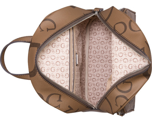 Mochila Guess Factory Cc961730-coc Acabado de los herrajes Níquel Color Marrón Correa de hombro Marrón Diseño de la tela Lisa