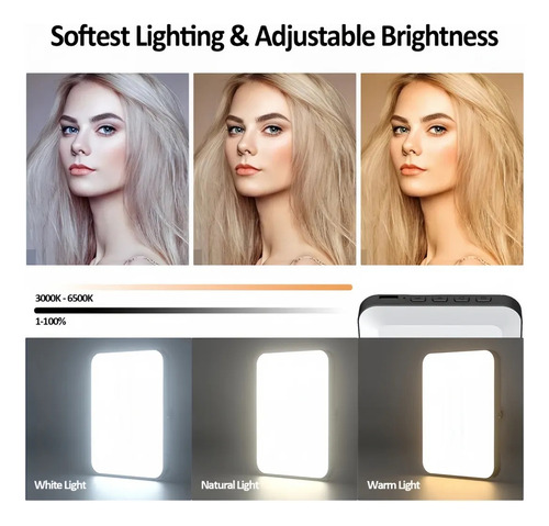 Luz Led Recargable Para Selfies, Luz De Relleno