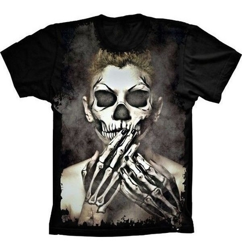 Camiseta Estilosa 3d Fullprint - Caveira Mexicana Homem