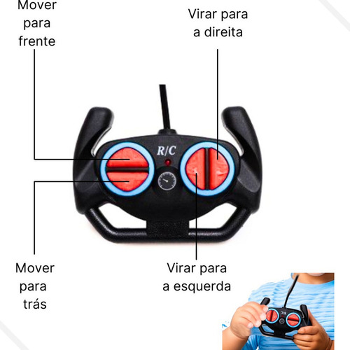 Carrinho Bugatti De Controle Remoto Preto Com Farol Linha Pr