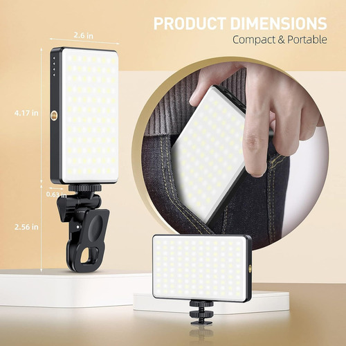 120 Led Teléfono Luz Luz Selfie Recargable Clip Luz De