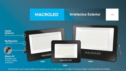 Imagen 4 de 9 de Reflector Led 200w Macroled Alta Luminosidad Ip65