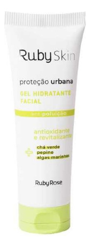 Gel Hidratante Facial - Proteção Urbana - Ruby Rose Momento de aplicação Dia/Noite Tipo de pele Todo tipo de pele