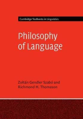 Cambridge Textbooks In Linguistics: Philosophy Of Languag...