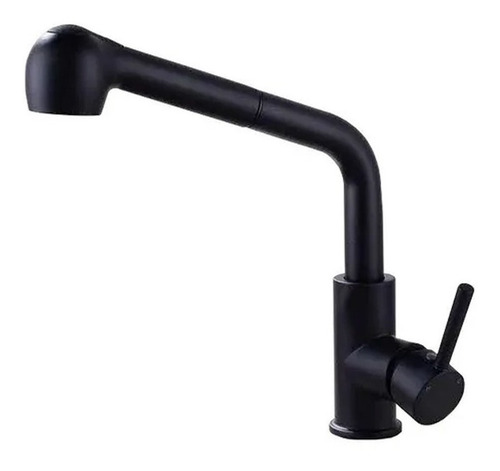 Imagen 2 de 2 de Grifo de cocina monocomando Rimontti 51533 extensible negro