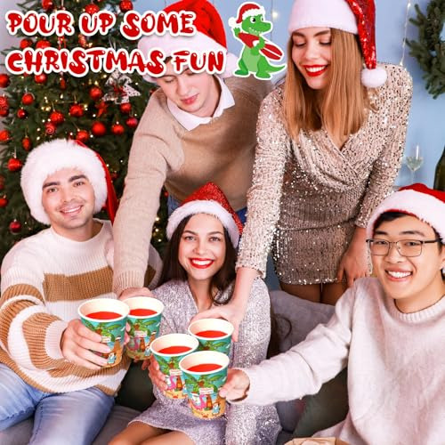 100 Vasos Desechables De Café De 8 Oz De Navidad En Julio Co