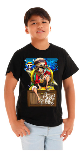  Remera Camiseta One Piece Luffy Anime Monkey En 4 Diseños