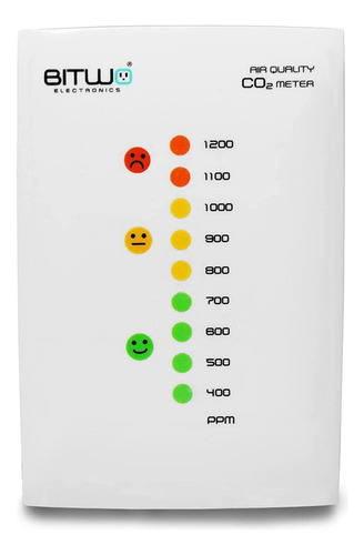 Medidor De Co2, Medidor De Calidad De Aire Para Interiores Y Hogar, Detector De Co2, Medidor De Dioxido De Carbono, Detector De Gas Bitwo | Modelo C1