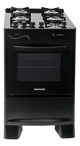 Fogão Neo Glass Fgvng410pt Com 4 Bocas Piso Suggar Cor Preto 127/220V