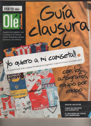 Revista Ole * Especial - Guia Del Torneo Clausura Año 2006