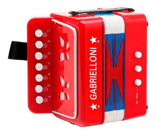 Padrisimo Acordeon Profesional Para Niños Colores Fabulosos.