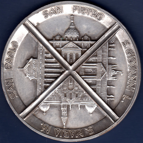 Medalla San Pedro San Giovanni L Santa María M San Paolo