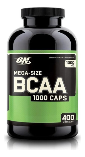 Bcaa On 400 Cápsulas 1000mg Optimun Optmun Nutrition