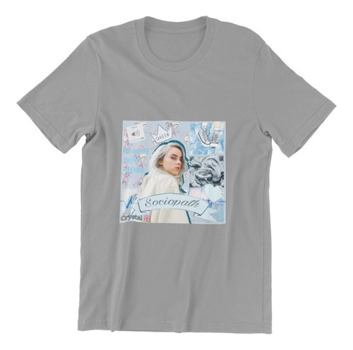 Polera Unisex Billie Eilish Cantante Sociopth Estampado ALG