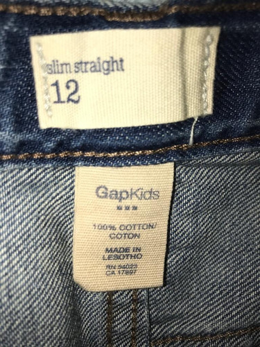 Pantalón Jean Gap Original Para Niño Azul Impecable