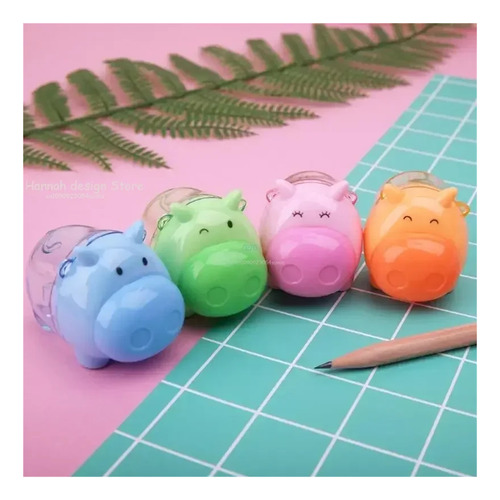 Mini Sacapuntas De Lápiz De Cerdo De Dibujos Animados Lindo