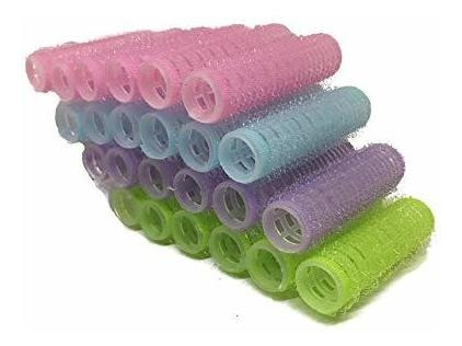 Imagen 1 de 7 de Paquete De 24 Mini Rulos De Pelo Con Ventilación Para Peluq