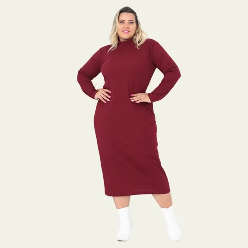 Vestido Longo Midi Plus Size Feminino Manga Longa MercadoLivre