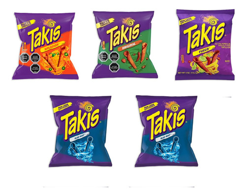 Takis Blue, Fuego, Original, Xplosion -113g- (x5 Unidades)