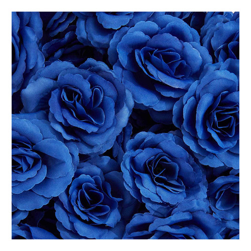 Cabezas De Rosas De Seda Artificiales, 50 Unidades Para Somb
