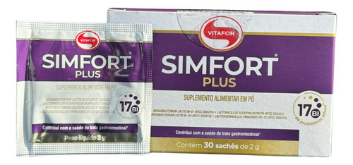 Simfort Plus Probiotico Alta Concentração 30 Saches Vitafor