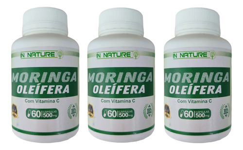 Moringa + Vitamina C 500mg (180 Cápsulas Naturales) Env Grat