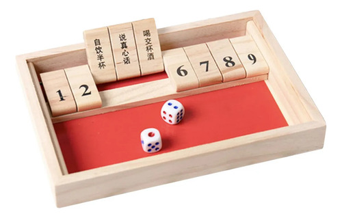 9 Números Cerrar La Caja Juego De Mesa Con Dados Para Bar