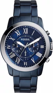 Reloj Fossil Grant Sport Fs5230 Azul/plata Crono Caballero