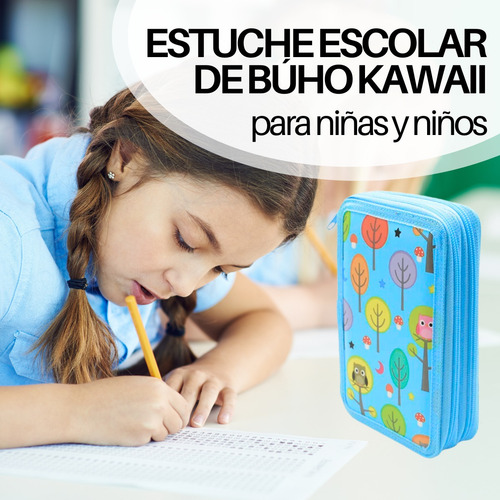 Lapicera Organizadora Colores Lápices Doble Compartimiento