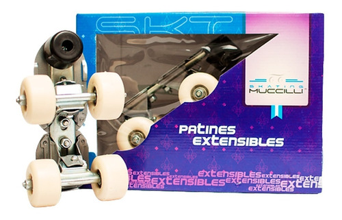 Patines Extensibles Muccilli 4 Ruedas De Caucho Escuelita - Racer Bikes