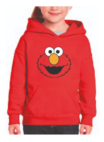 Sudadera Elmo Plaza Sesamo Para Niños Unisex